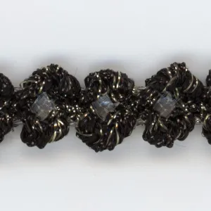 Antique Metallic Trimming Braid #10 Black Gold