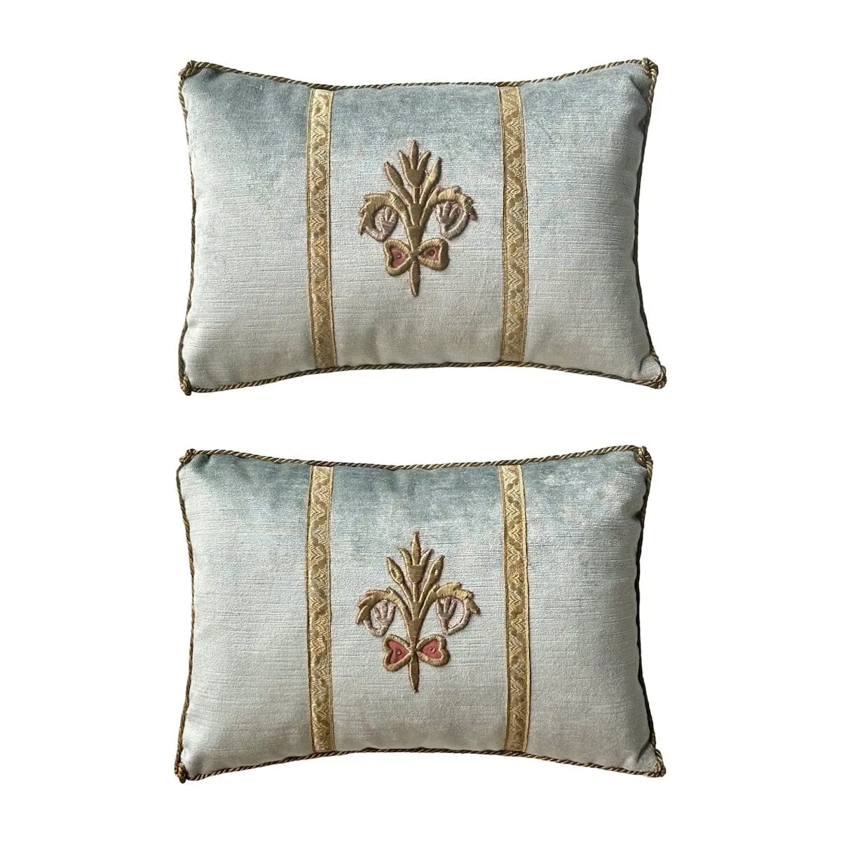 Antique Ottoman Empire Raised Silver and Gold Metallic Embroidery (#E050624 | 9 x 13")