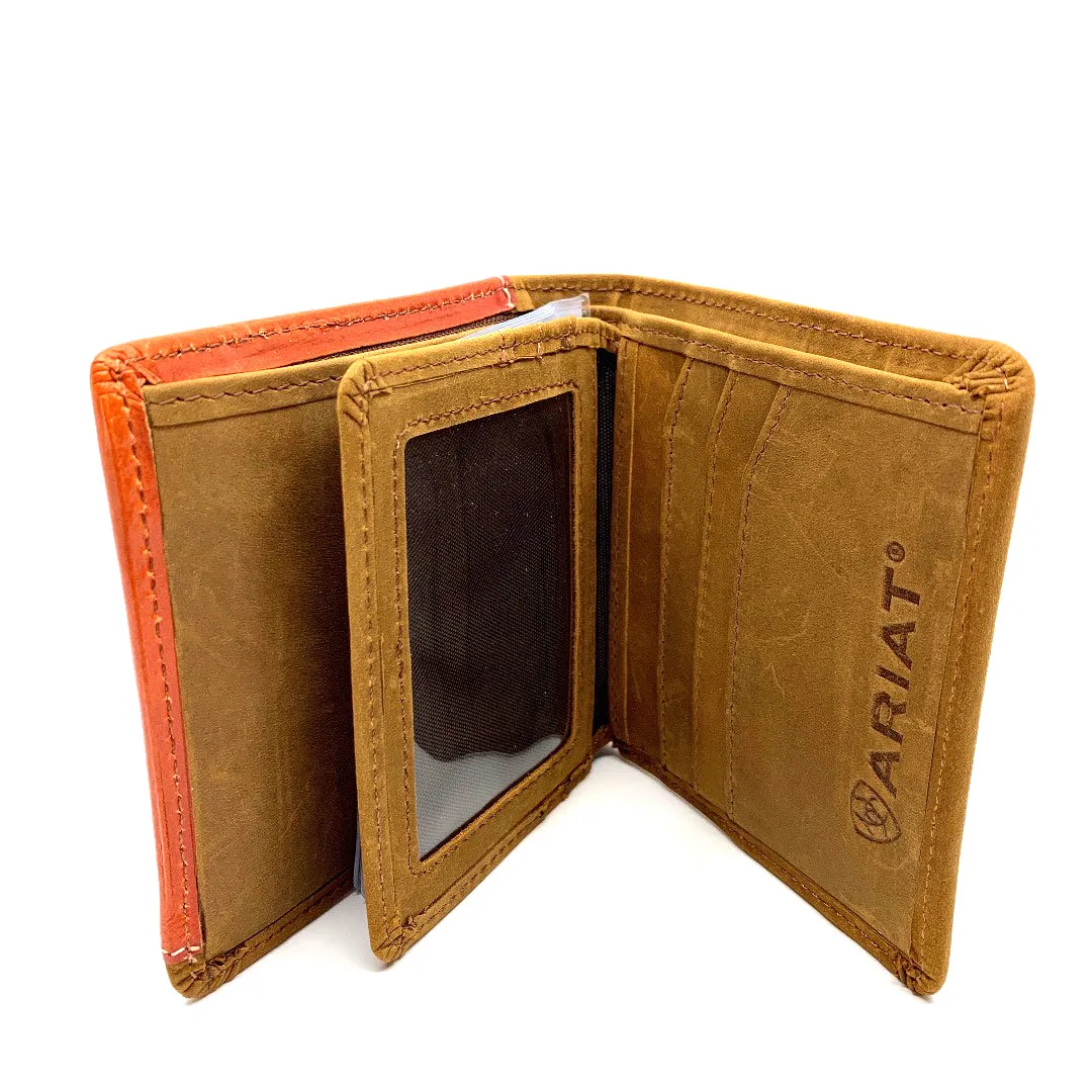 Ariat Bi-Fold Wallet - Two Toned Accent Overlay