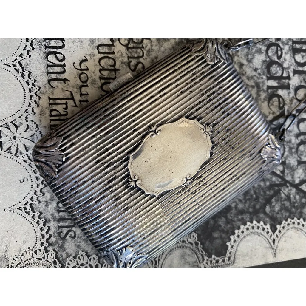 Art Deco EJB CO. Sterling Silver/ 18K YG Compact Purse/Cigarette Case