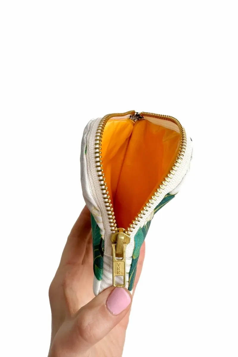 Art Deco Great Egret Mini Travel Pouch