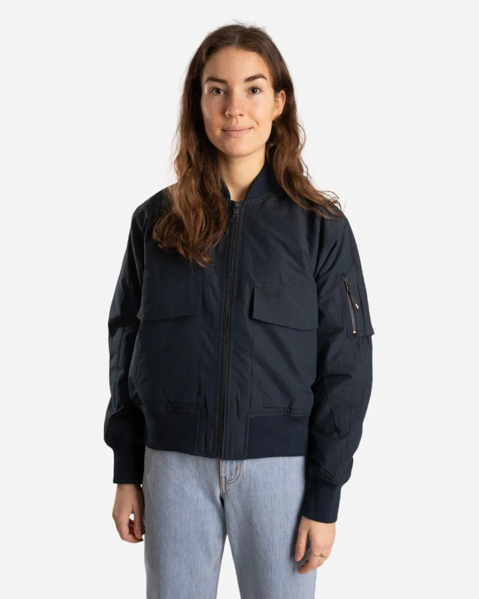 Athene Compact Nylon Jacket - Navy