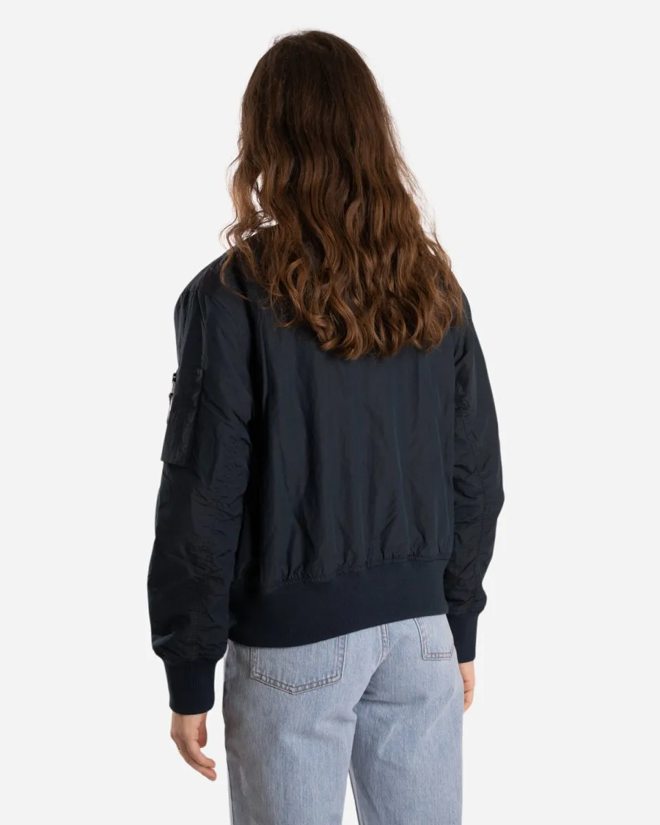 Athene Compact Nylon Jacket - Navy