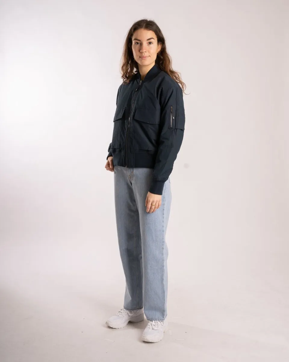 Athene Compact Nylon Jacket - Navy