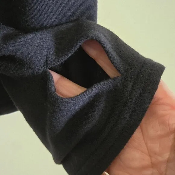 Athleta Poise Dance Wrap Black Versitile Closet Staple Workout Size L