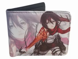 Attack on Titan Anime Wallet - Mikasa Ackerman - Unisex - White / Premium PVC Leather