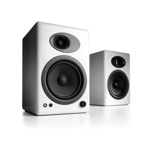 Audioengine A5  Classic Powered Bookshelf Speakers, Hi-Gloss White (Pair)