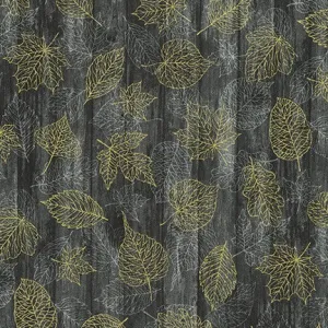 Autumn Beauties Metallic Charcoal