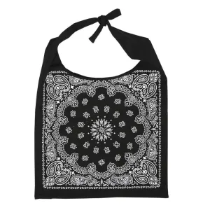 Bandana Print Large Shoulder Bag Black