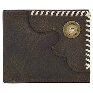 BG2172768W9 Justin Bifold Wallet Brown w/ 12 Gauge Concho