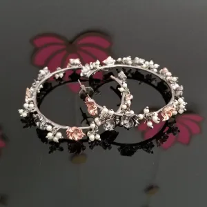 Big Hoop Earrings With Dual Finish 1721
