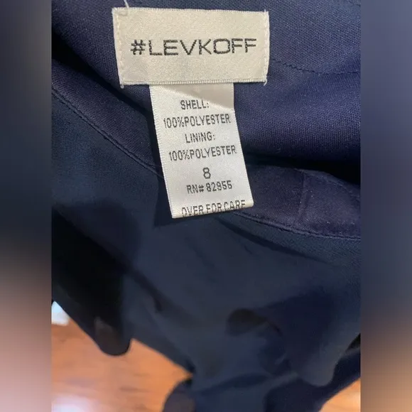 Bill Levkoff Navy Chiffon One Shoulder Floor Length Gown size 8 NWT