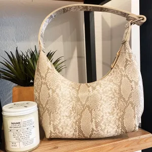 BILLINI Margot Python Shoulder Bag