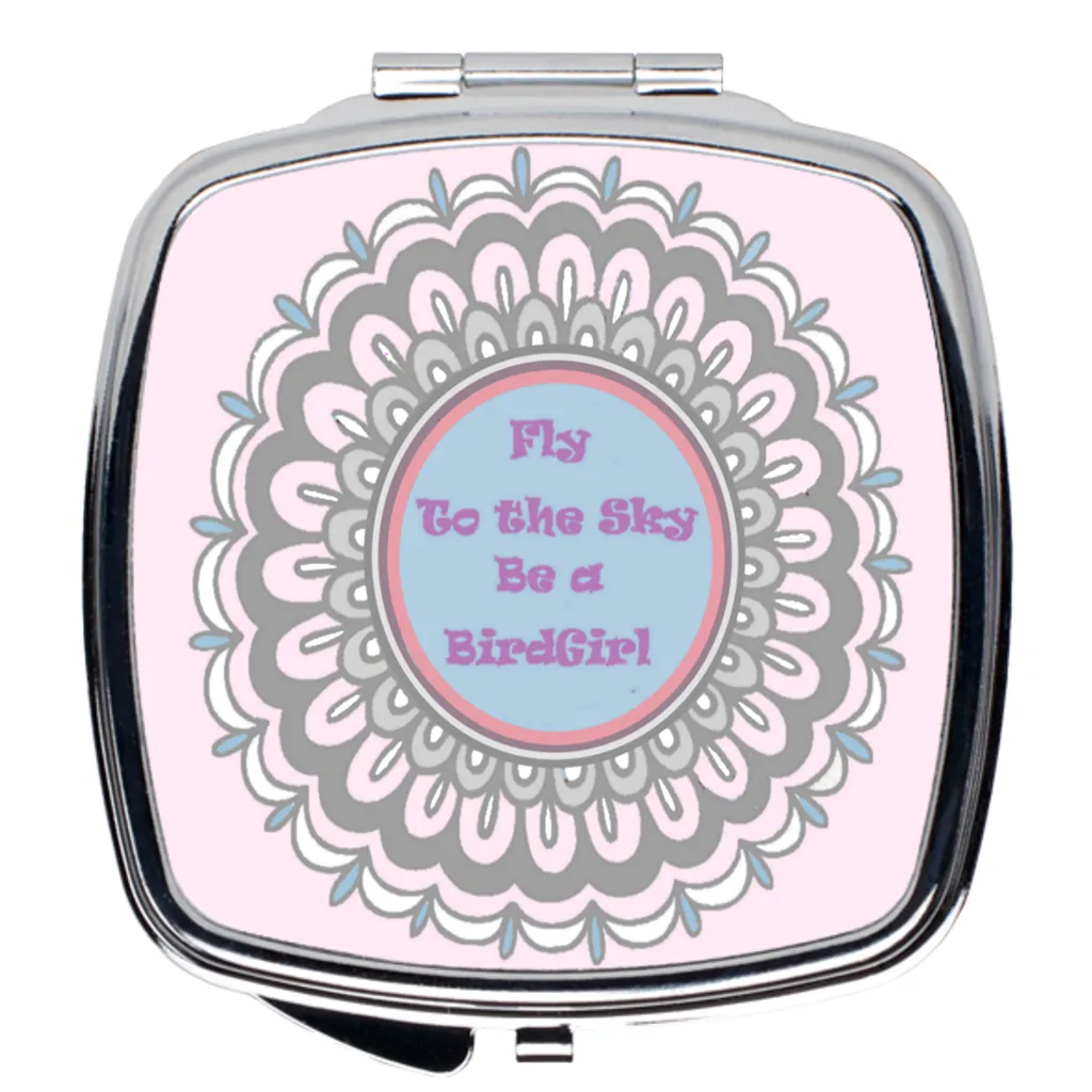 BirdGirls Henna Flower Compact Mirror