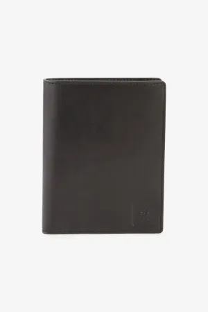 Black leather passport wallet