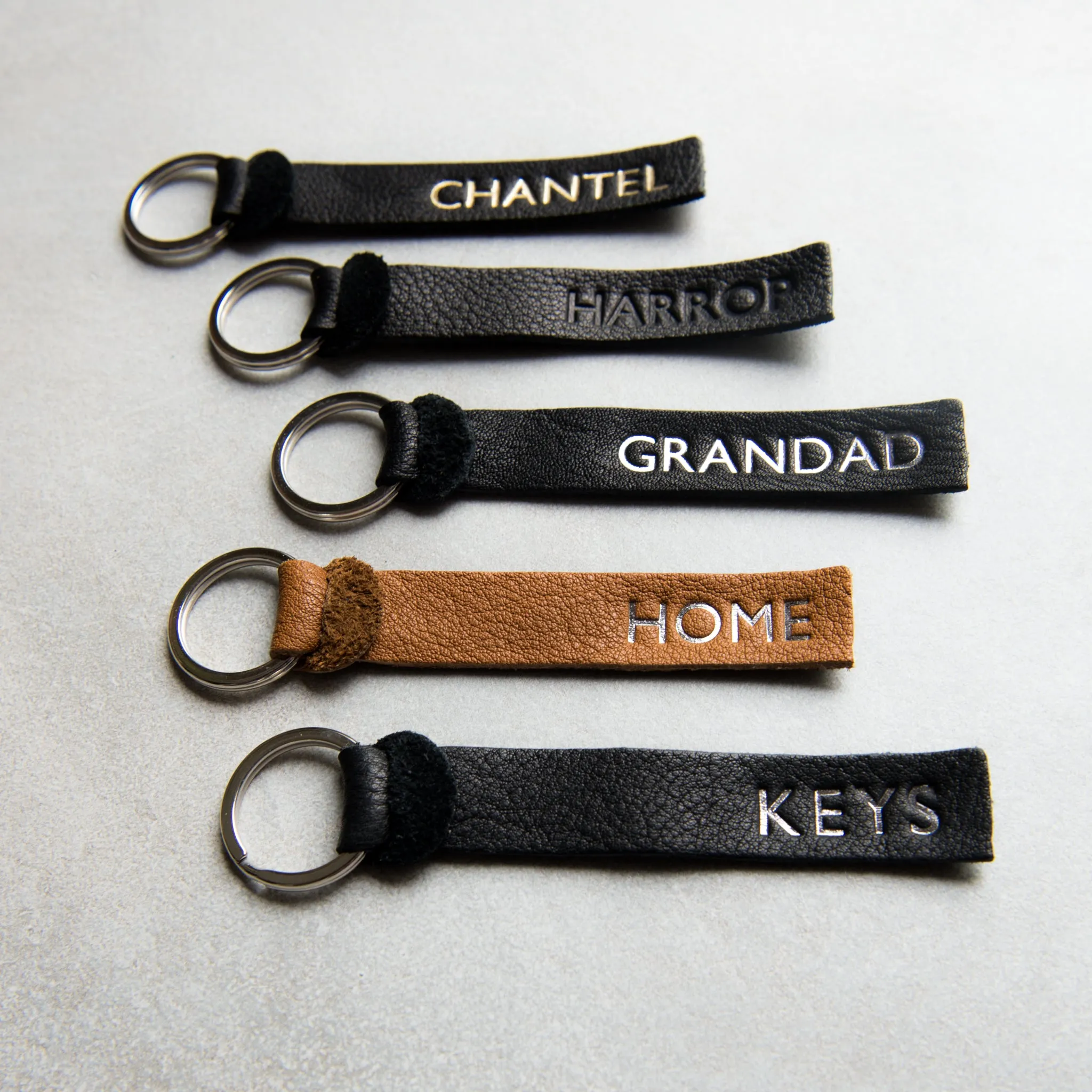 BLACK PERSONALISED KEY FOB