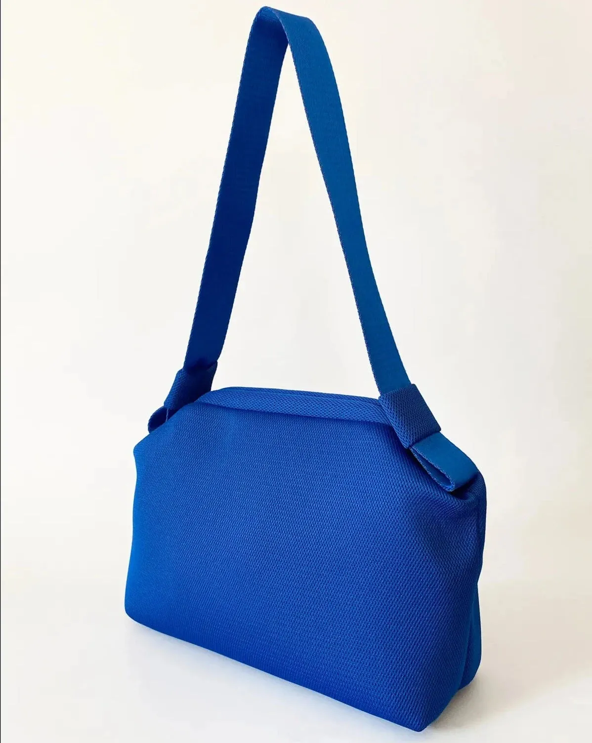 Blue Bow Detail Detachable Strap Handbag