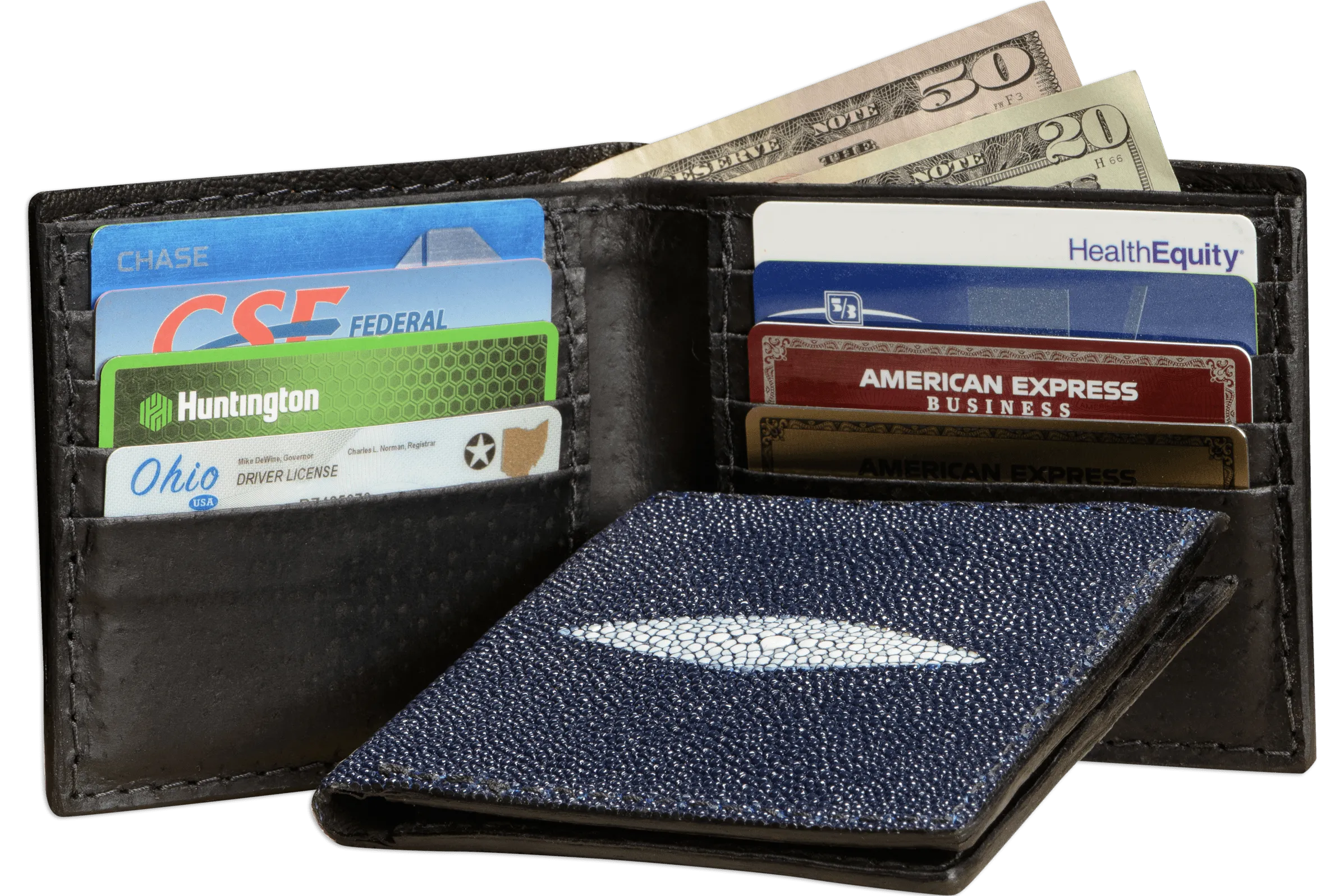 Blue Stingray Bifold Wallet