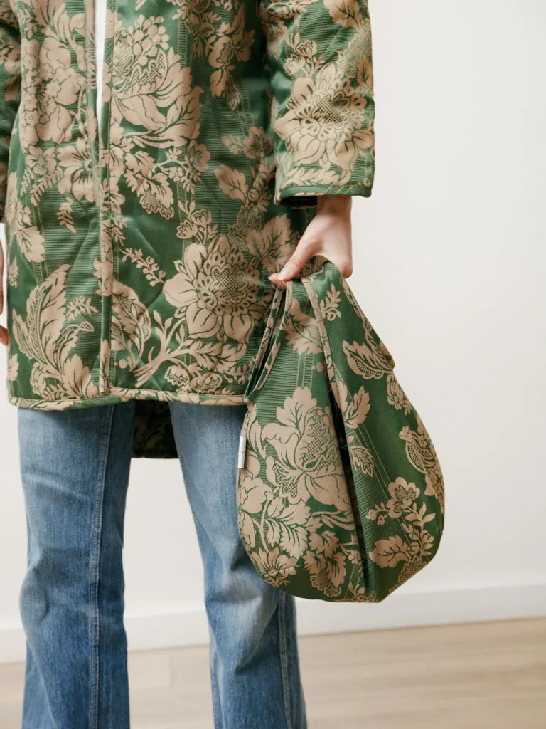 bola bag - jacquard green/gold
