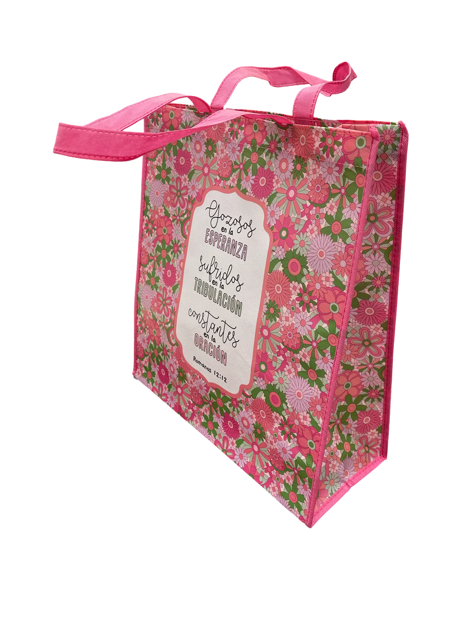 Bolsa para Compras con Versículo Bíblico- Romanos 12:12