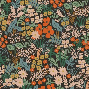 Bon Voyage, Meadow in Black Multi (with metallic)