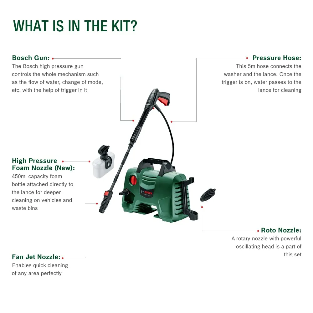 Bosch - Easy Aquatak 120 Compact Pressure Washer (Green)