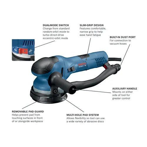 Bosch GET75-6N 6" Dual-Mode Random Orbit Sander