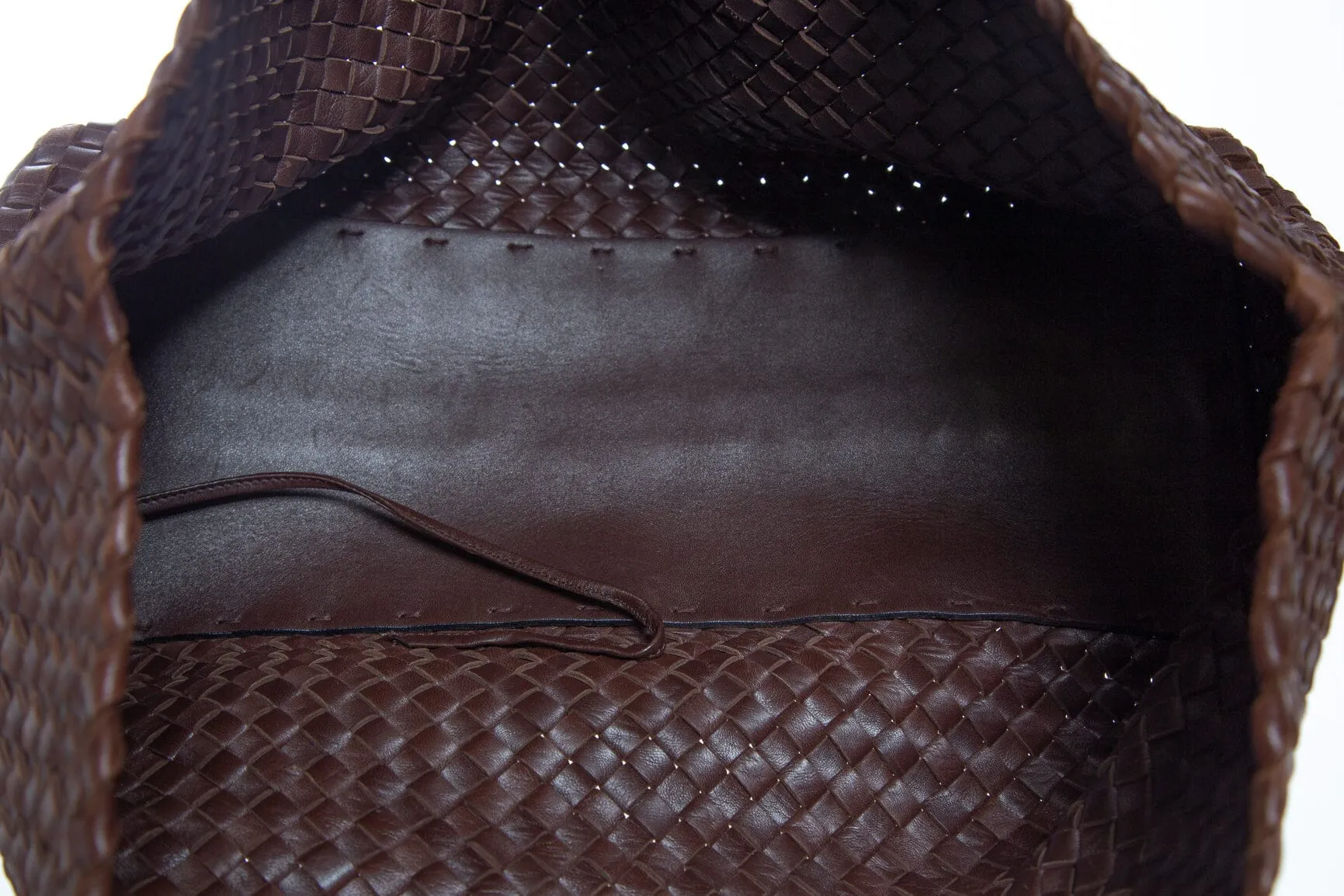 Bottega Veneta Chocolate Intrecciato Cabat Tote