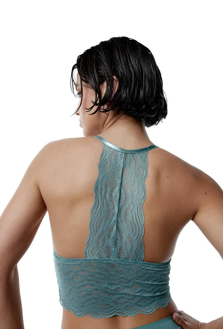 Bralette crop top Ariane - Sea green