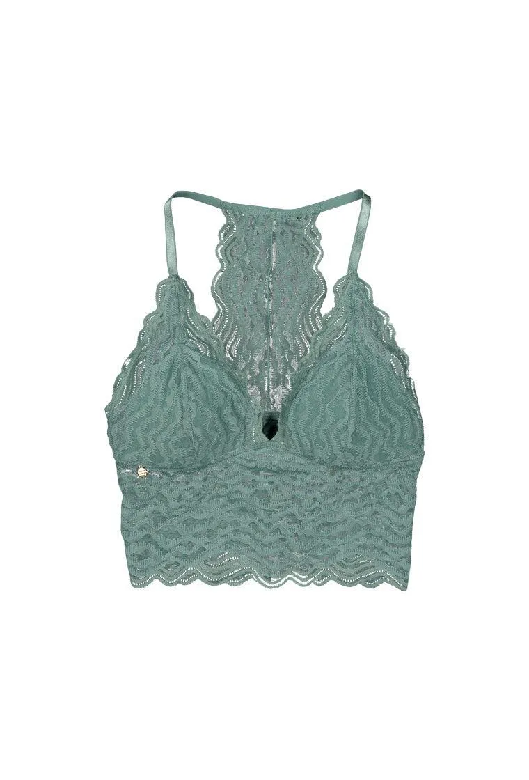 Bralette crop top Ariane - Sea green