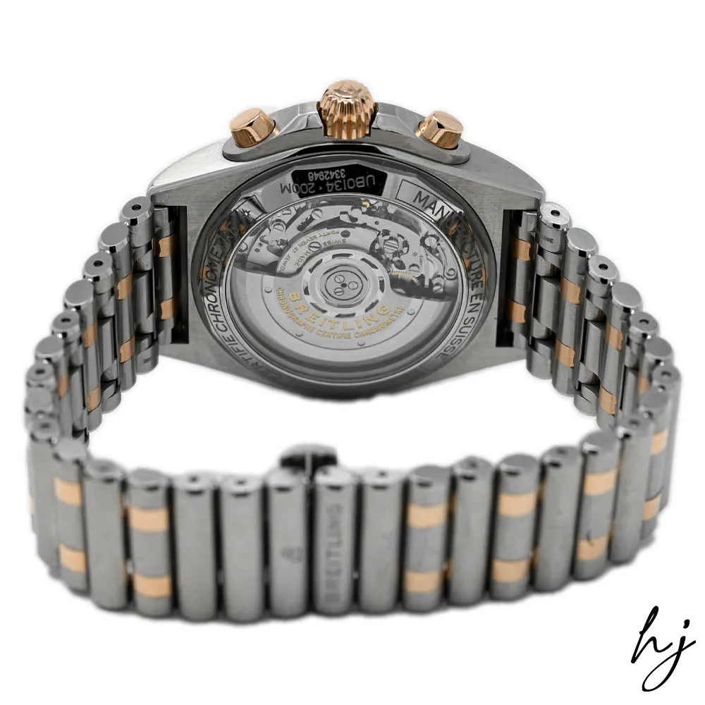 Breitling Men's Chronomat 18K Red Gold & Steel 42mm Grey Anthracite Stick Dial Watch Reference #: UB0134101B1U1