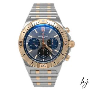 Breitling Men's Chronomat 18K Red Gold & Steel 42mm Grey Anthracite Stick Dial Watch Reference #: UB0134101B1U1