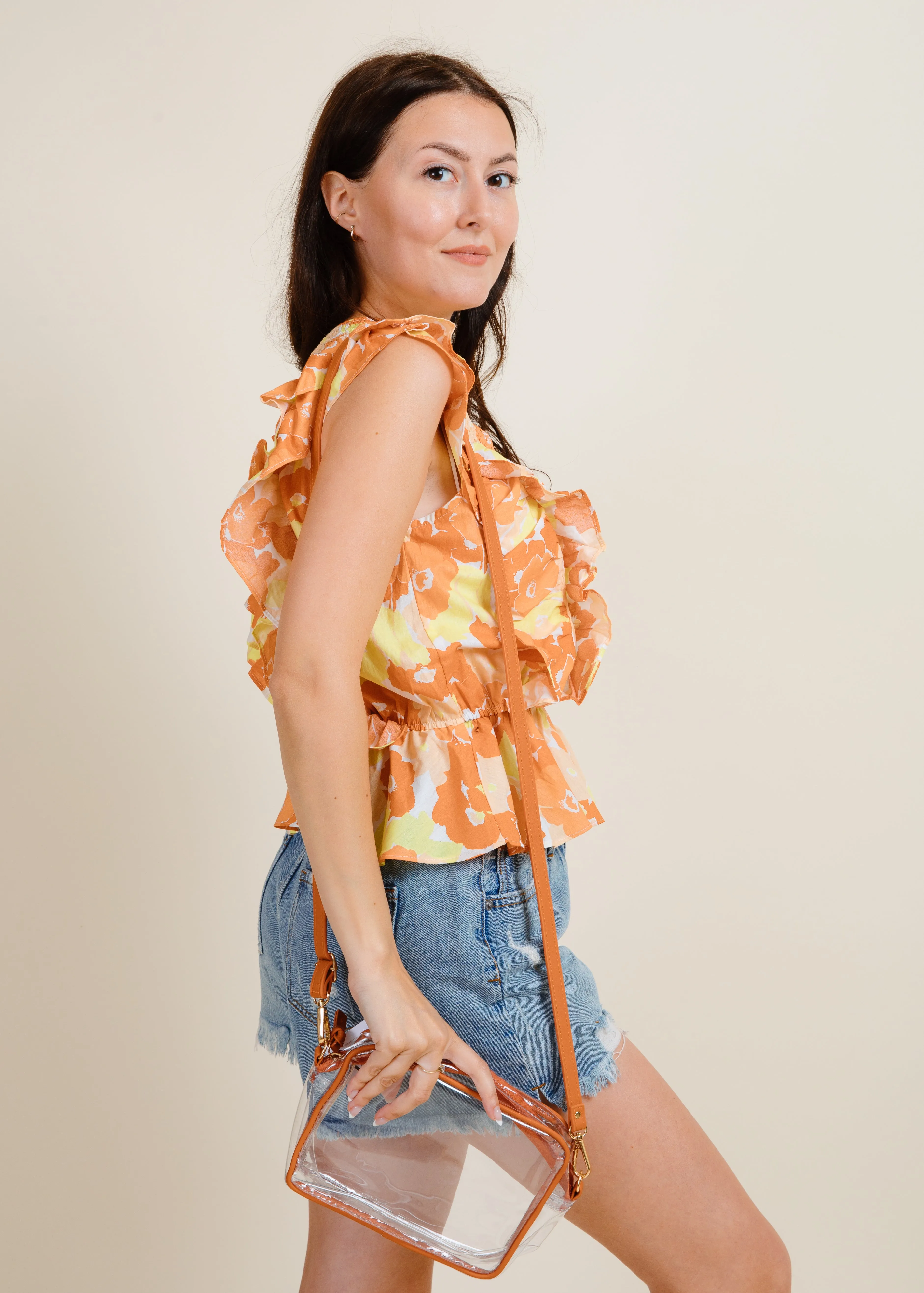 Bridget Clear Purse - Orange