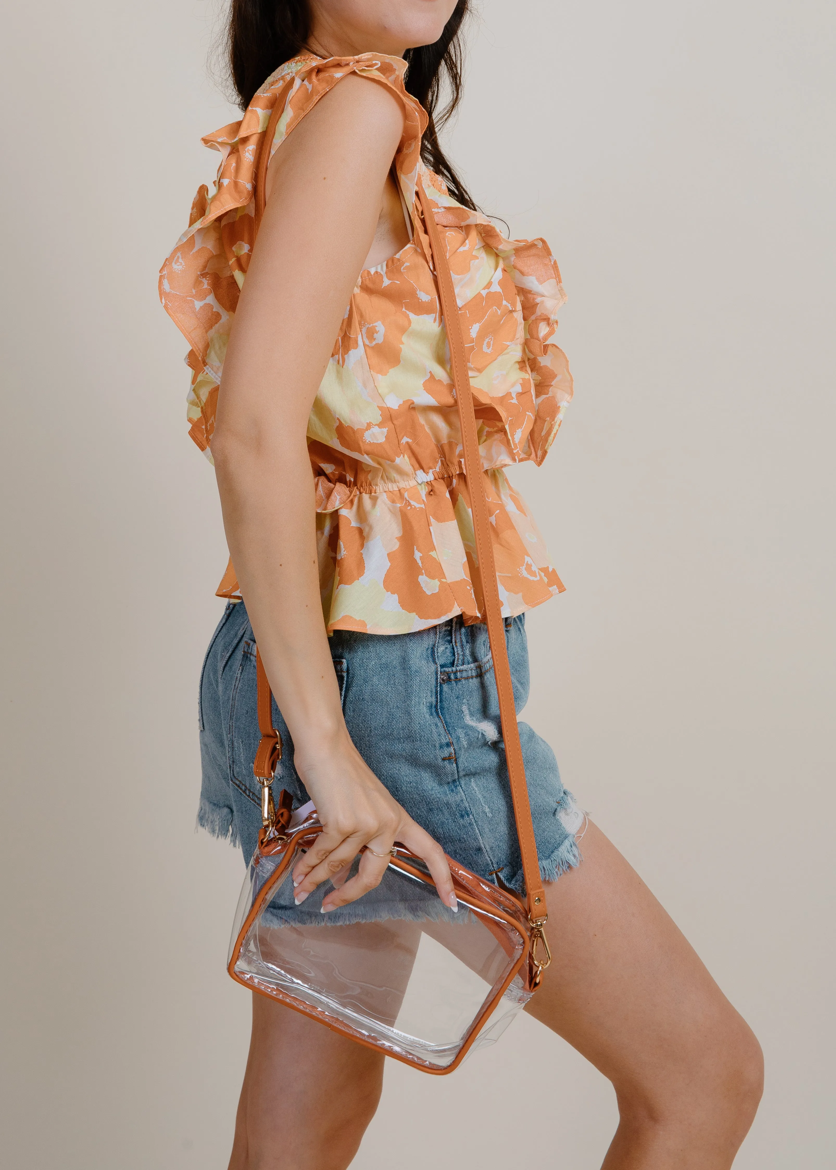 Bridget Clear Purse - Orange