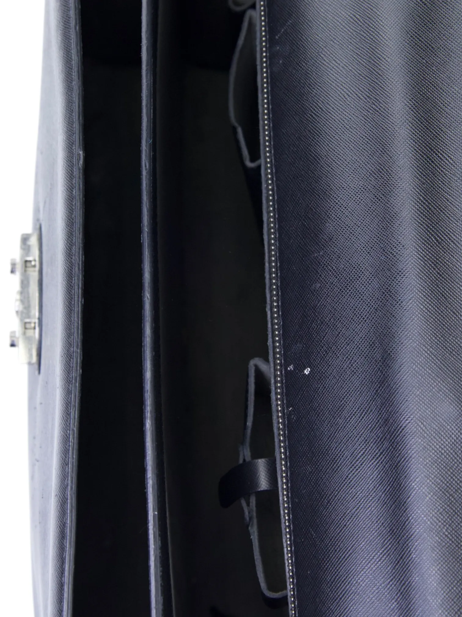 Brioni Black Saffiano Leather Briefcase