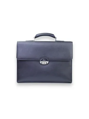 Brioni Black Saffiano Leather Briefcase