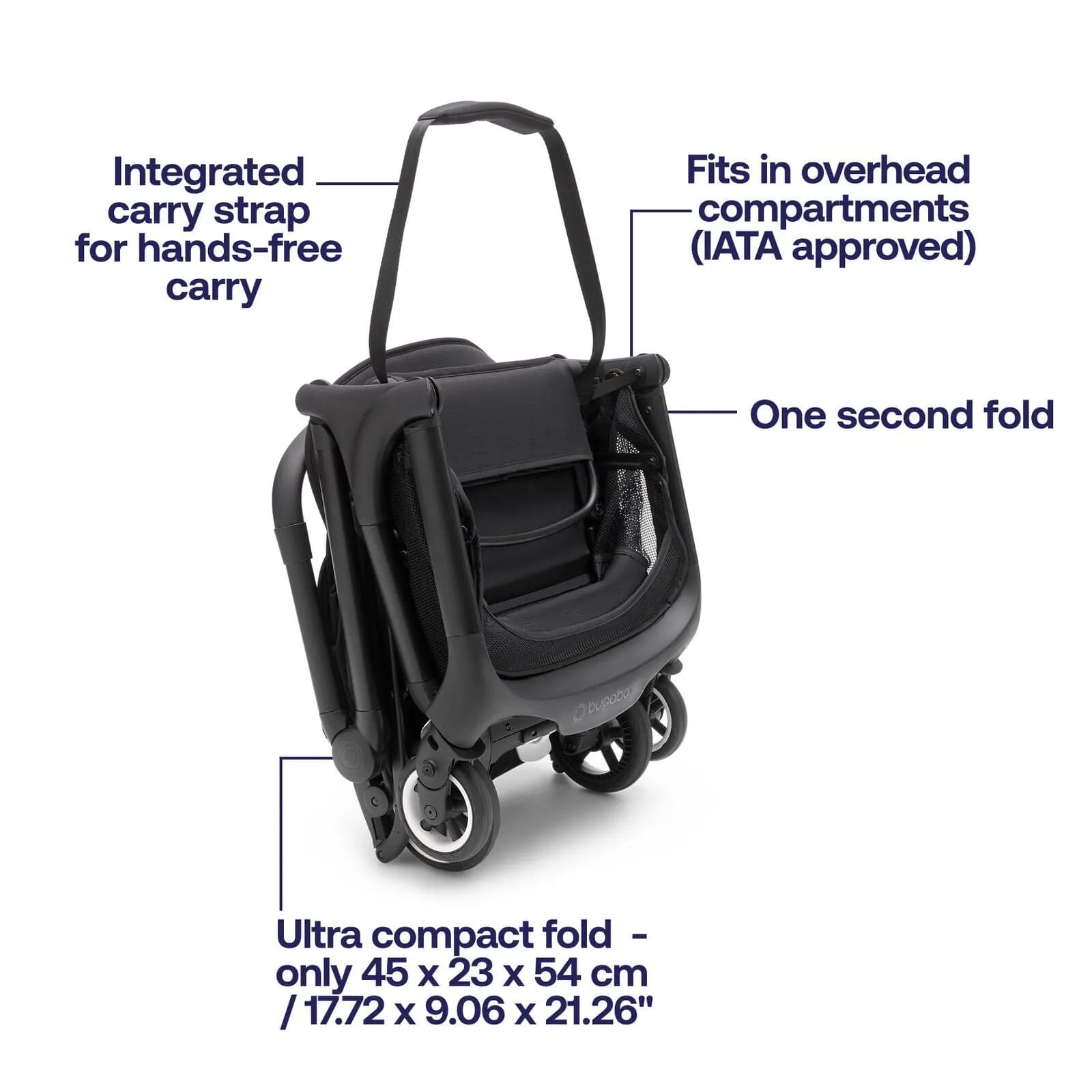 Bugaboo Butterfly Stroller with Travel Bag - Stormy Blue