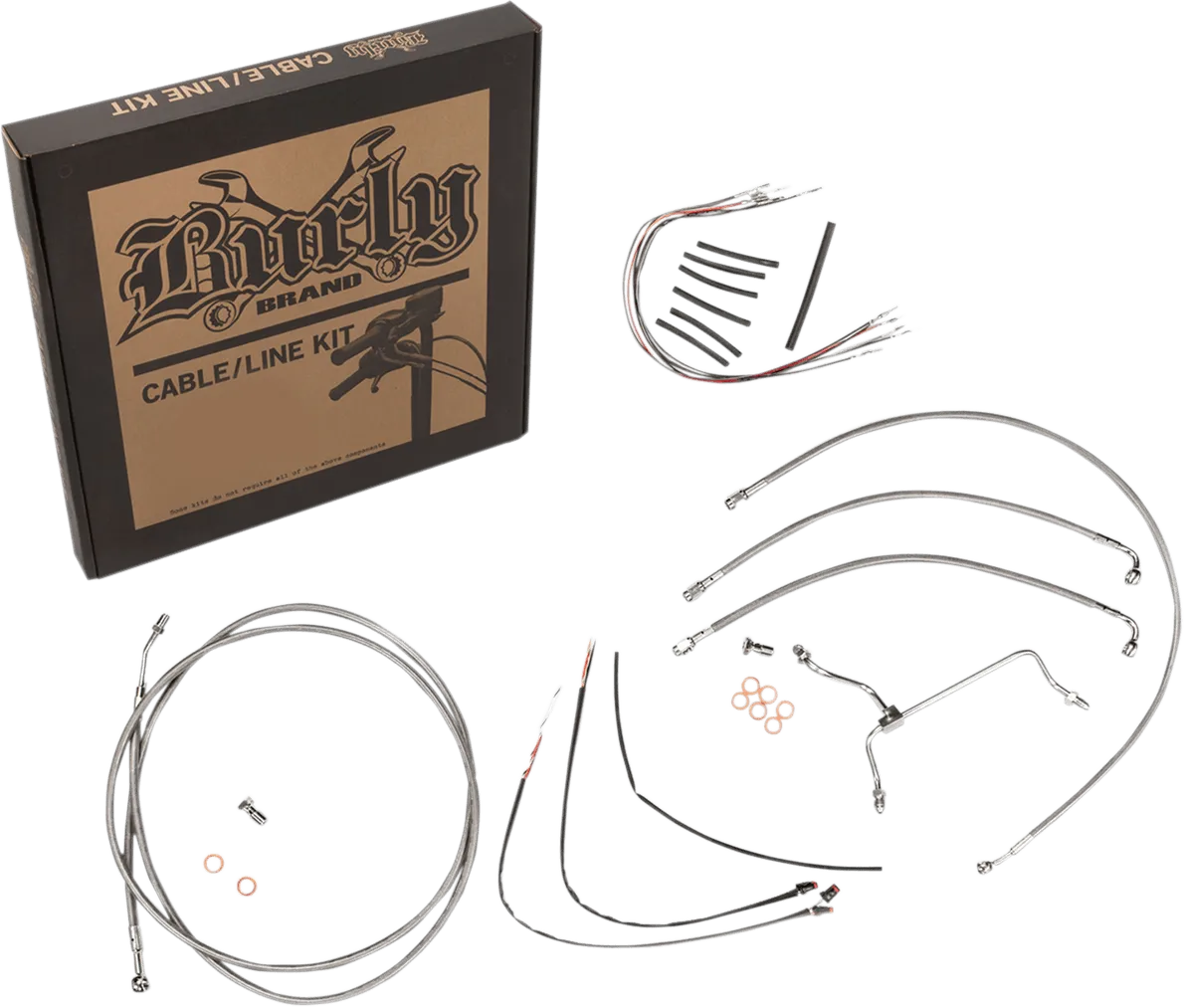 Burly Brand B30-1166 Handlebar Cable/Line Install Kit - Stainless Steel