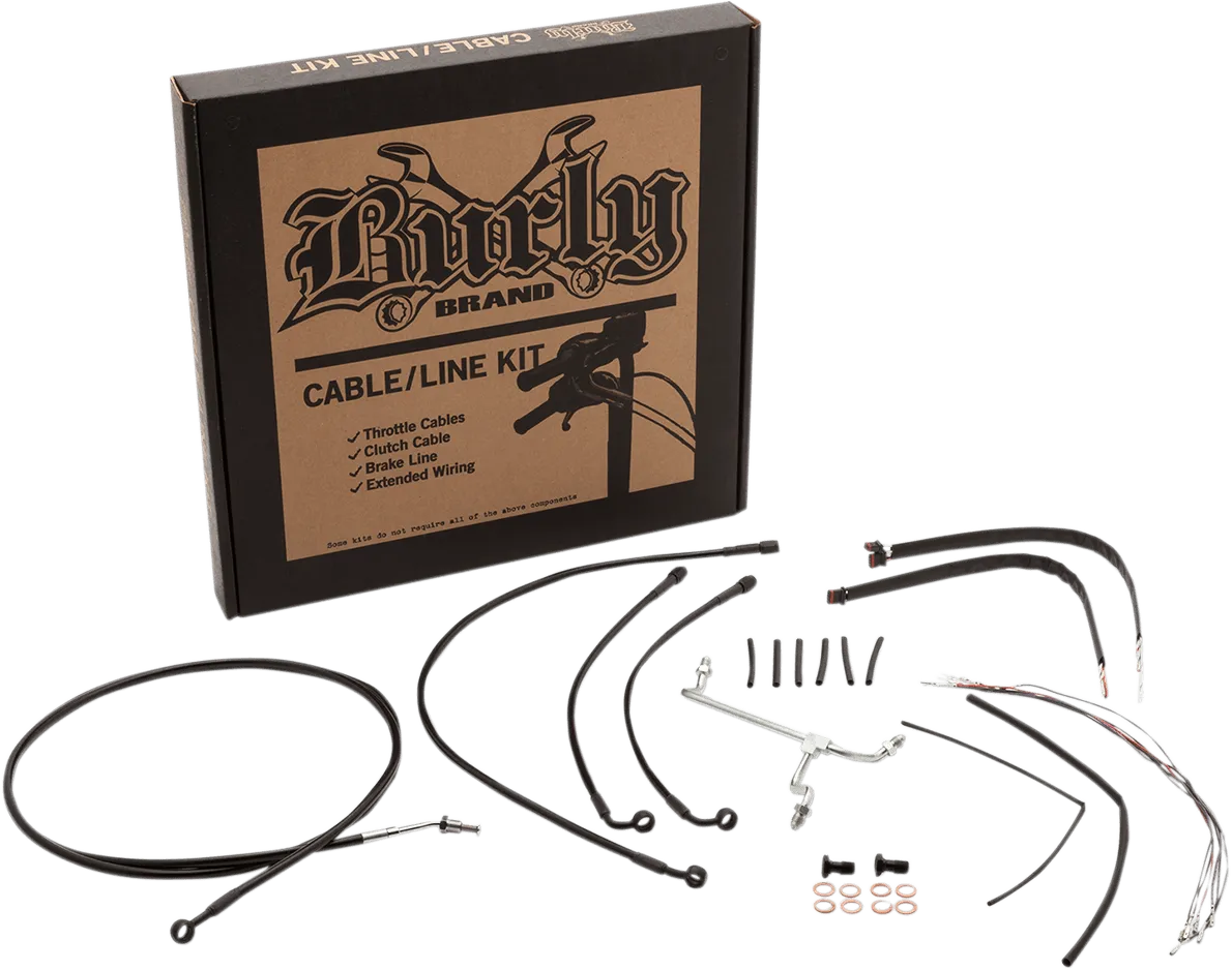 Burly Brand B30-1166 Handlebar Cable/Line Install Kit - Stainless Steel