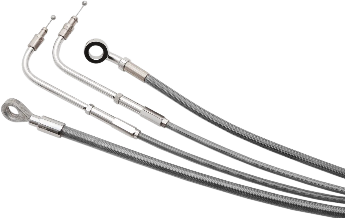 Burly Brand B30-1166 Handlebar Cable/Line Install Kit - Stainless Steel