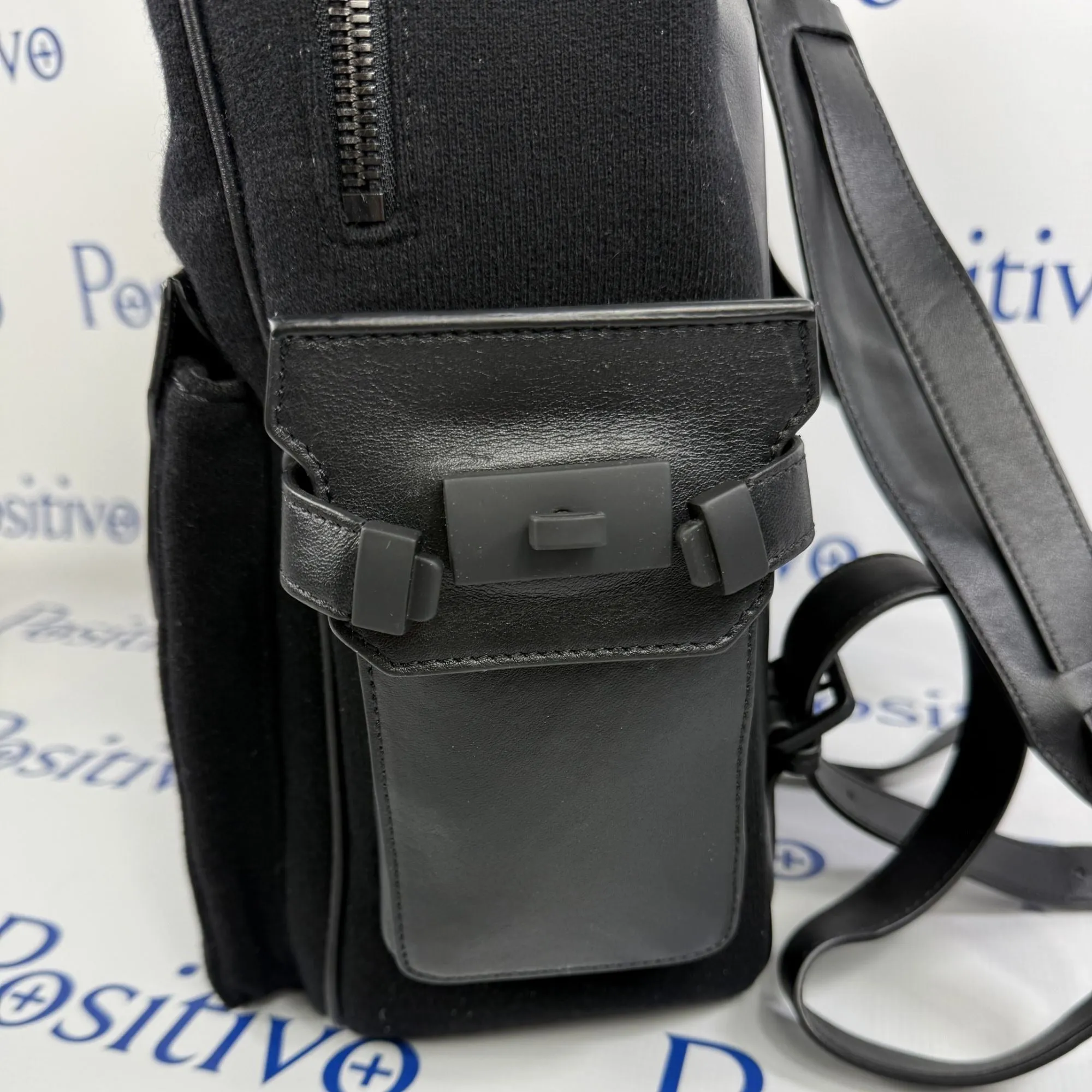 Buscemi PHD Black Fabric/Leather Backpack Bag SAMPLE