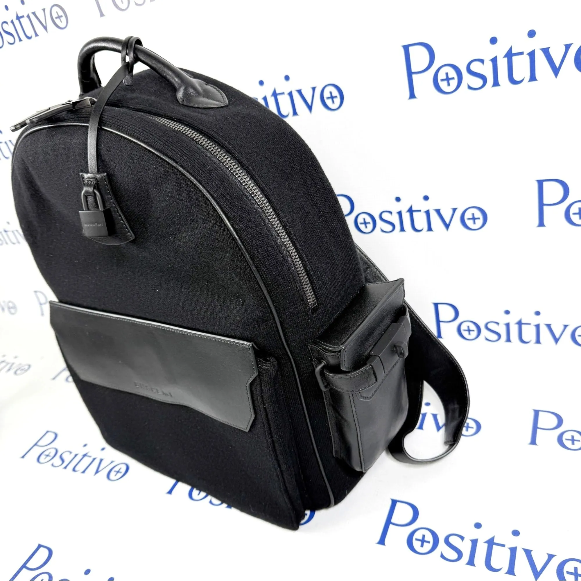 Buscemi PHD Black Fabric/Leather Backpack Bag SAMPLE