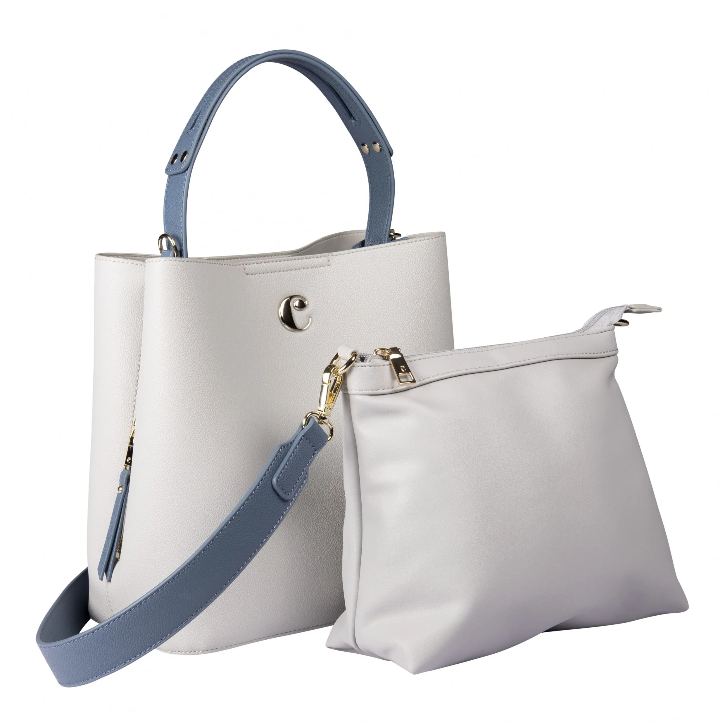 Cacharel CTX036K-Bucket bag Garance Light Grey