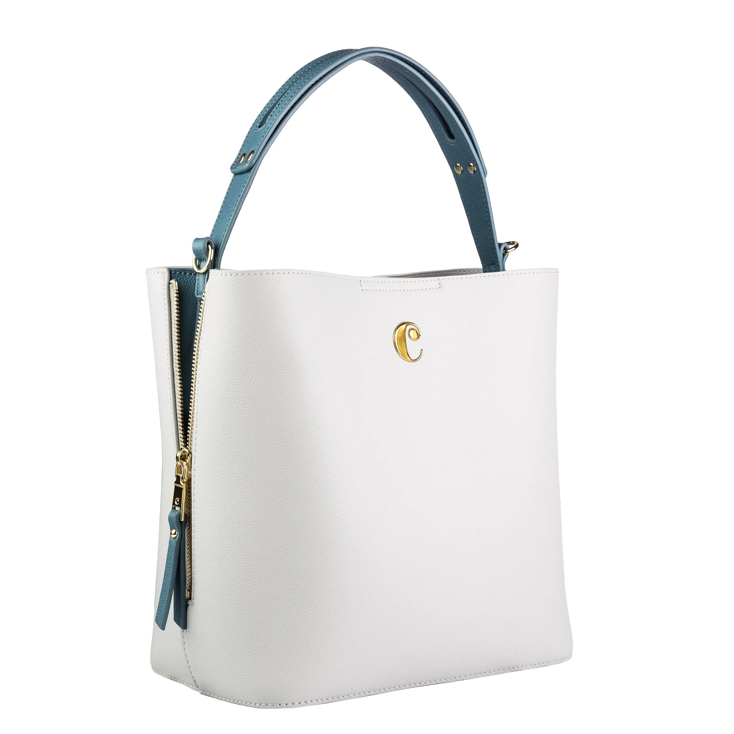 Cacharel CTX036K-Bucket bag Garance Light Grey