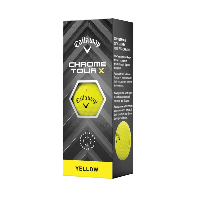Callaway Chrome Tour X Yellow Logo Golf Balls