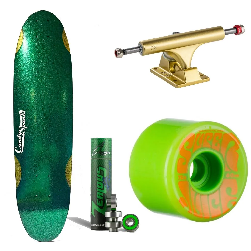 Candy Spanks Granicus metalic green and gold cruiser complete