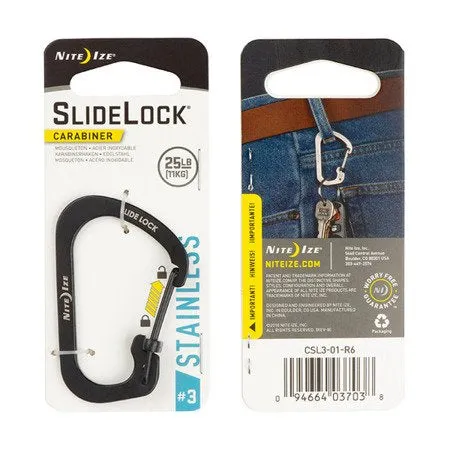 Carabiner with Slidelock (pcs) - Stainless Steel