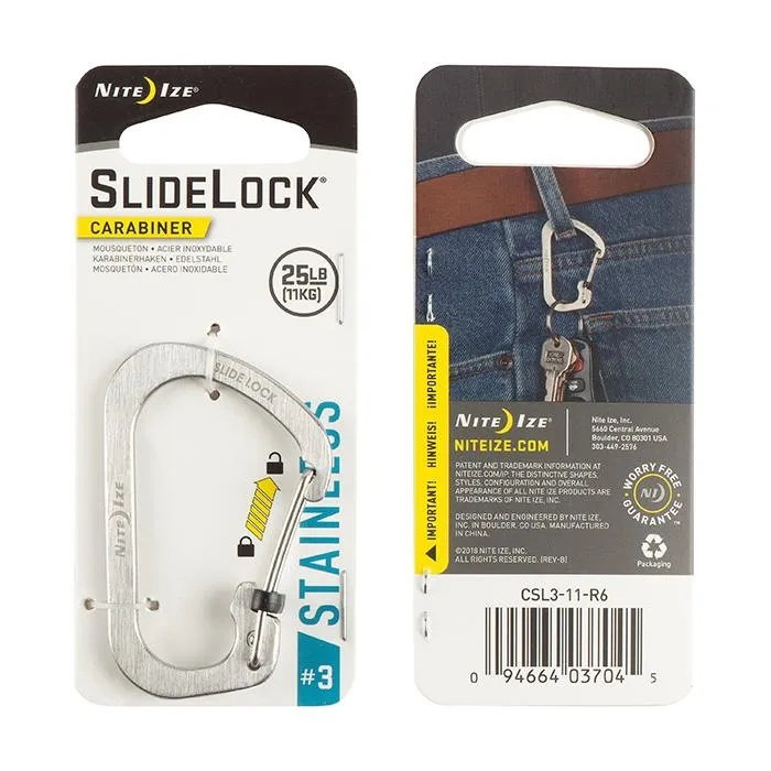 Carabiner with Slidelock (pcs) - Stainless Steel