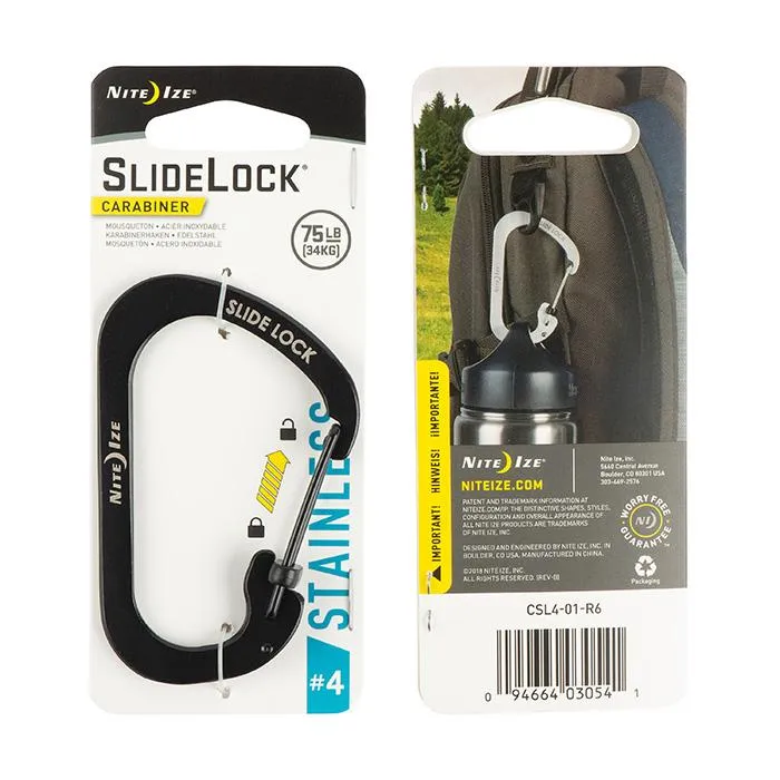 Carabiner with Slidelock (pcs) - Stainless Steel