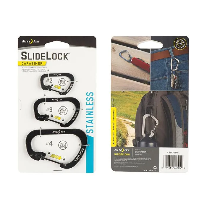 Carabiner with Slidelock (pcs) - Stainless Steel